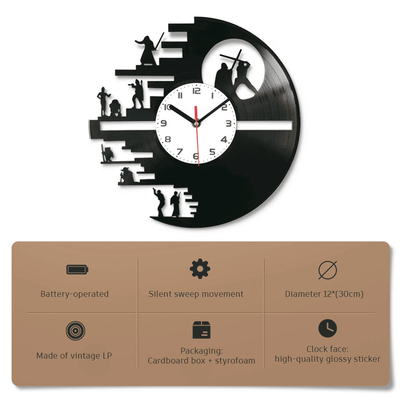 Kingdom Hearts Vinyl Record Clock With Bright Led Lights Room Decoration Unique Design Clock Birthday Gift