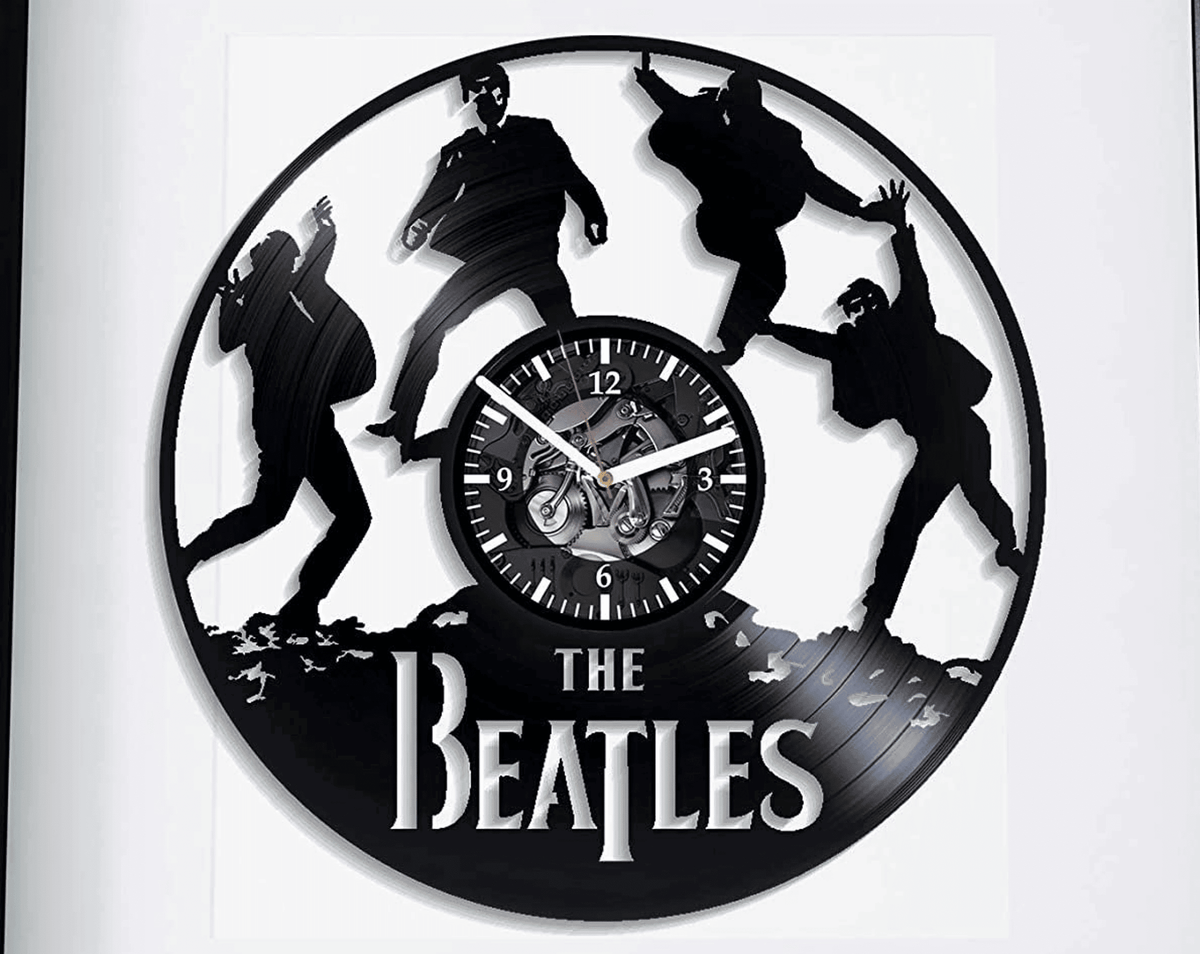 Music Band Vinyl Record Clock Unique Wall Decor For Bedroom Rock Gifts Birthday Gift For Dad All You Need Is Love Yellow Submarine Hey Jude
