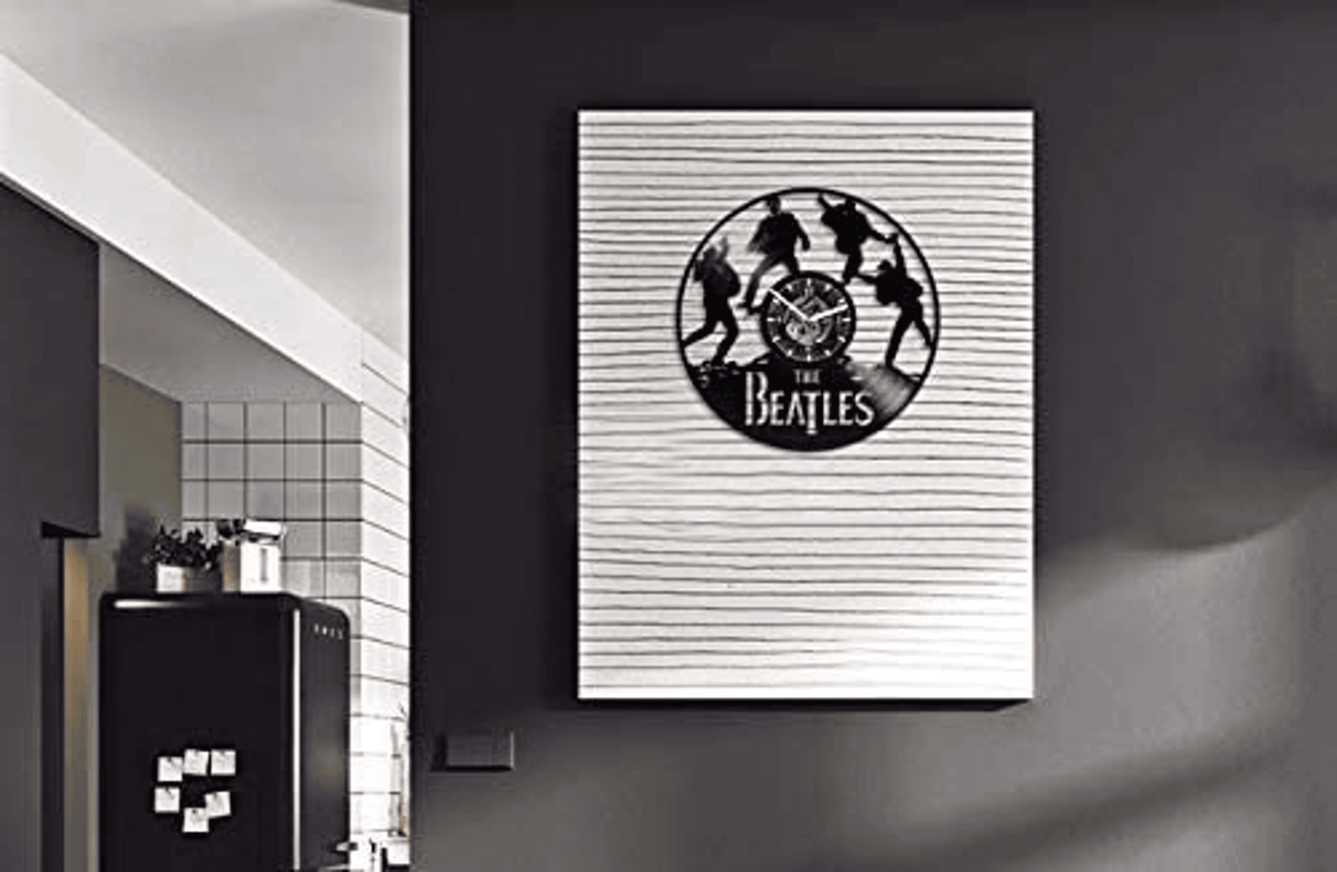 Music Band Vinyl Record Clock Unique Wall Decor For Bedroom Rock Gifts Birthday Gift For Dad All You Need Is Love Yellow Submarine Hey Jude