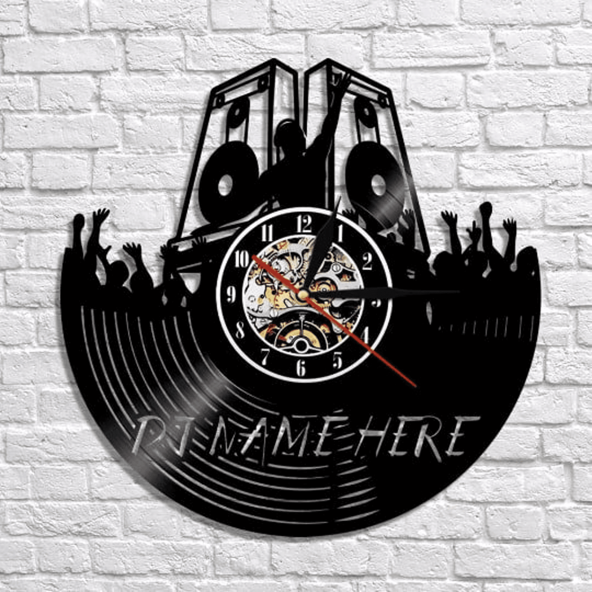 Dj Custom Vinyl Record Wall Clock, Music Lover Home Decor, Unique Wall Art, Birthday Gift Idea For Best Friend
