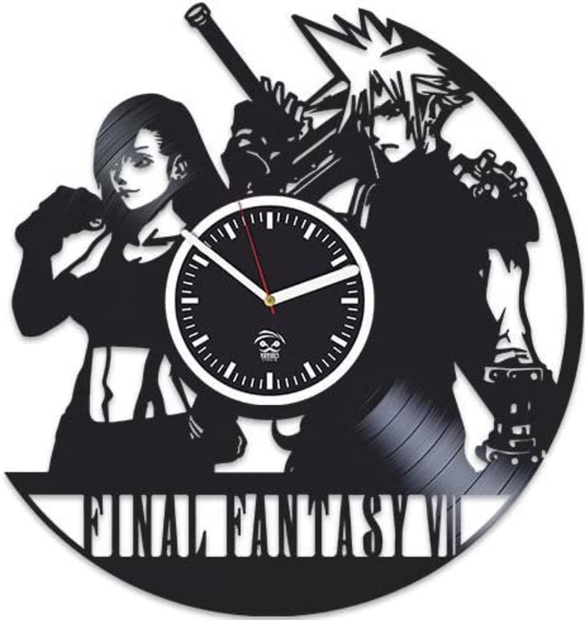 Final Fantasy 7 Vinyl Record Wall Clock Video Game Decor Fathers Day Gift Unique Decor For Boys Room Gift For Gamer