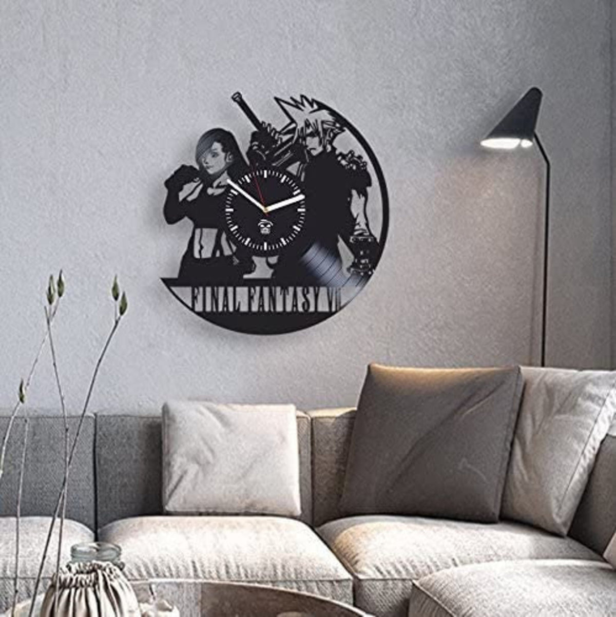 Final Fantasy 7 Vinyl Record Wall Clock Video Game Decor Fathers Day Gift Unique Decor For Boys Room Gift For Gamer