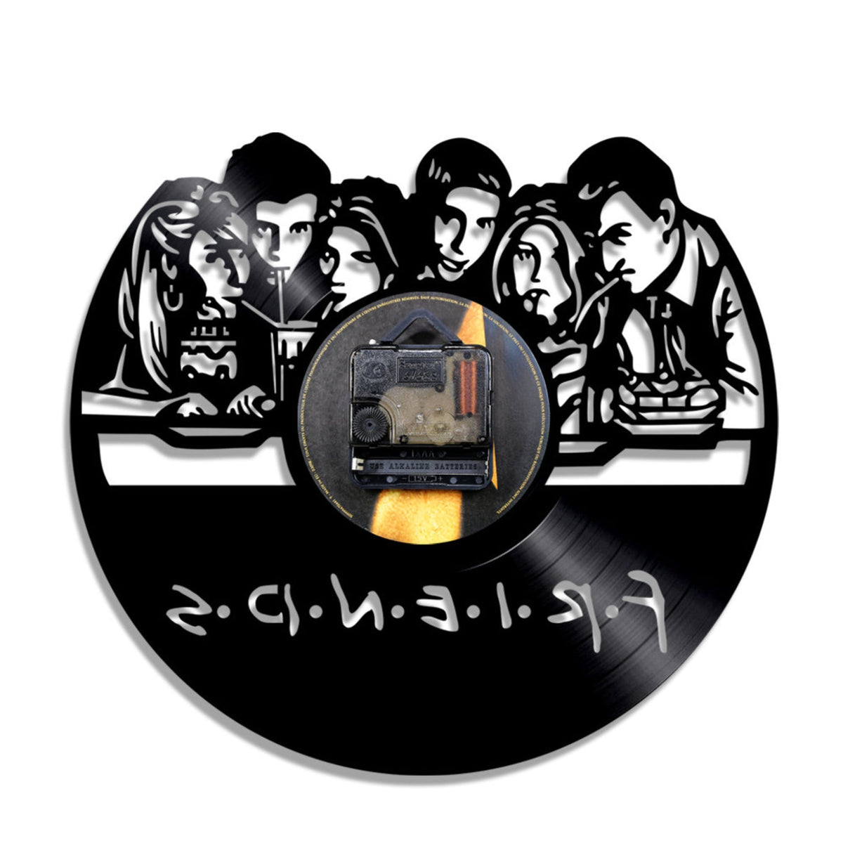 Friends Vinyl Record Clock With Bright Lights Wall Clock Room Decoration Clock Birthday Gift Vinyl Record Clock Gift For Fan