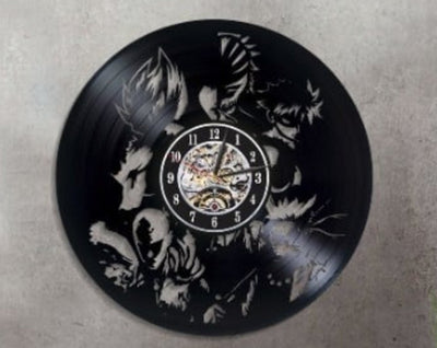 Anime Characters Vinyl Record Round Clock Boy Room Wall Decor Original Handmade Art Birthday Gift For Him