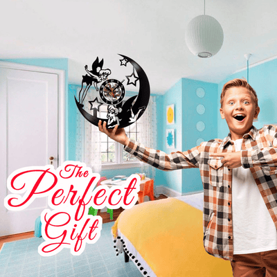 Fairy Vinyl Record Wall Clock Gifts For Him Her Kids Decor For Home Bedroom Bathroom Kitchen Art Surprise Ideas For Best Friends