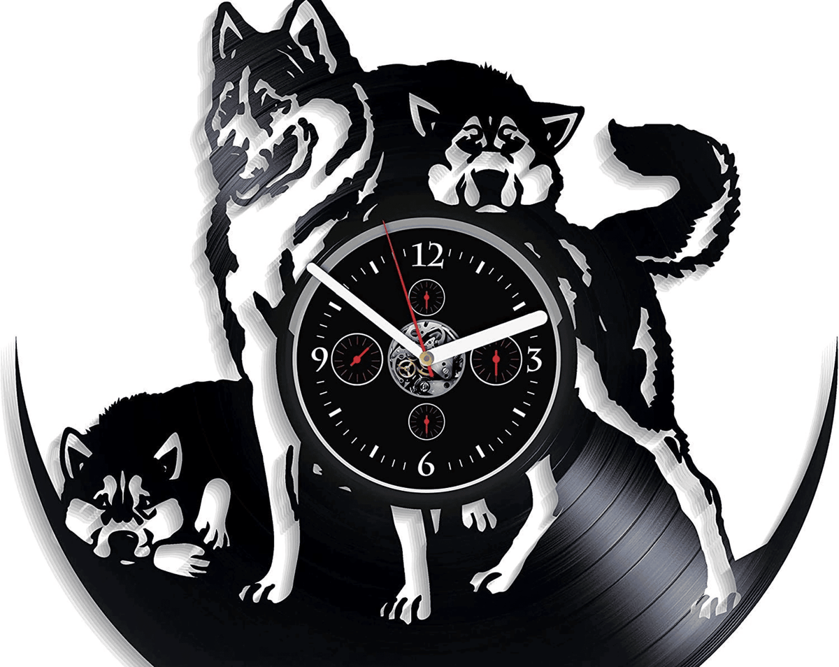 Dogs Vinyl Record Clock Pets Decor Creative Decor For Apartment Anniversary Gift For Boyfriend Dog Lover Gift Dog Personalized Gift