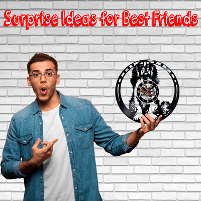 Dog Spaniel Vinyl Record Wall Clock Gifts For Him Her Kids Decor For Home Bedroom Bathroom Kitchen Art Surprise Ideas For Best Friends