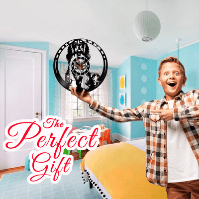 Dog Spaniel Vinyl Record Wall Clock Gifts For Him Her Kids Decor For Home Bedroom Bathroom Kitchen Art Surprise Ideas For Best Friends