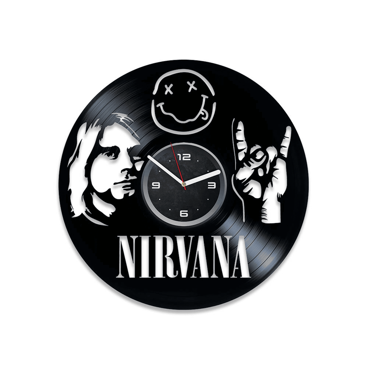 Rock Music Band Vinyl Record Lp Wall Clock Home Decor For Rock Music Lover Vintage Art Work Birthday Gift For Men