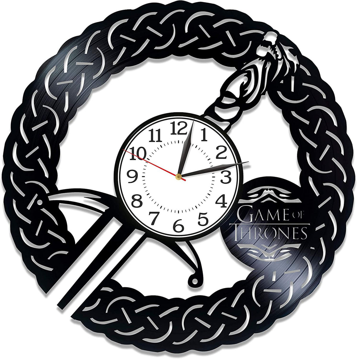 Game Of Throne Vinyl Record Large Clock Cinema Art Living Room Wall Decor Aesthetic House Of Stark Christmas Gift For Wife