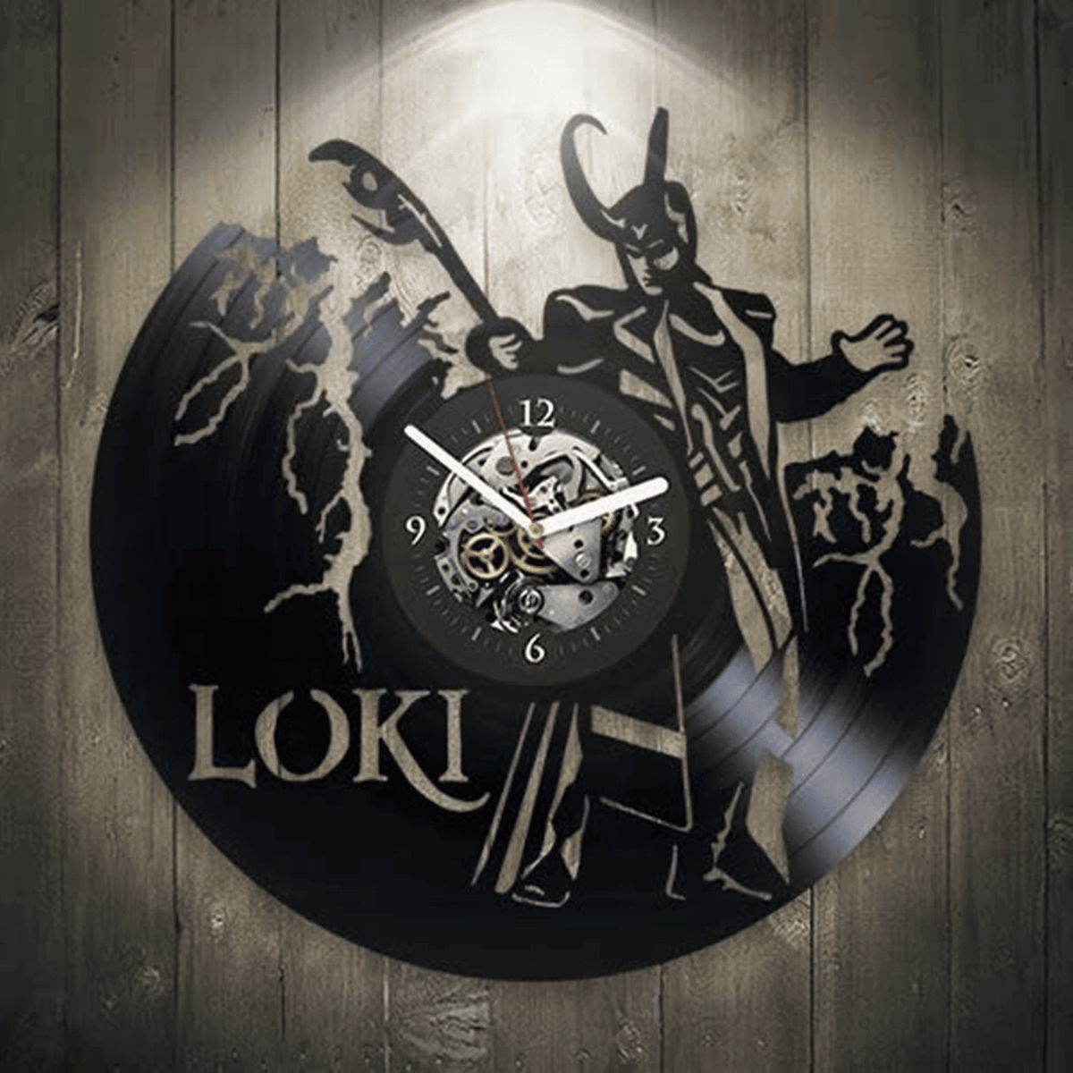 Loki Vinyl Record Silent Wall Clock Original Wall Decor For Girls Room Thor And Loki Superhero Art Unique Wedding Gift For Bride