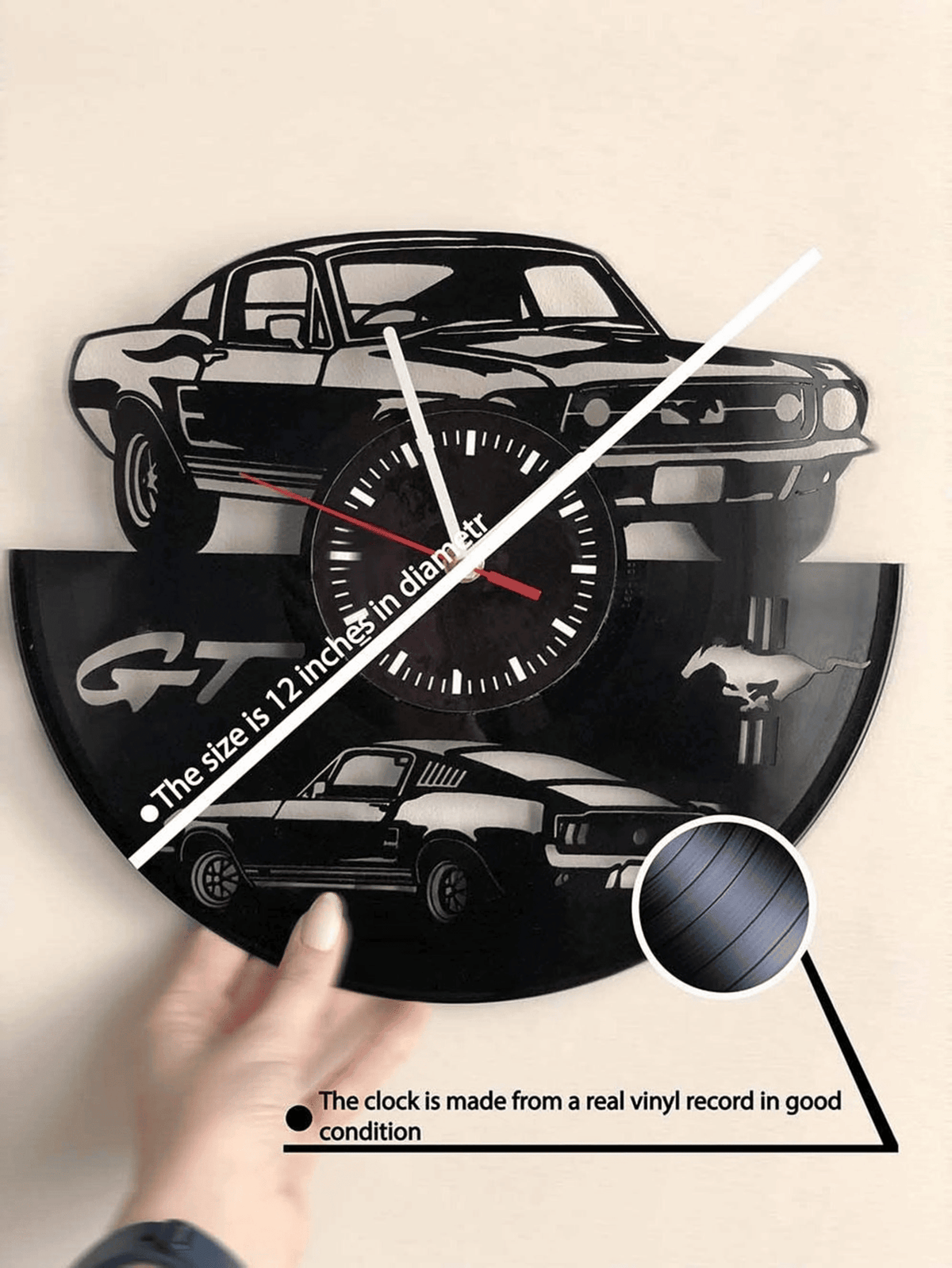 Football Vinyl Record Wall Clock Team Sports Contemporary Decor For Boys Room Birthday Gift For Men Coach Gifts Sport Lover Gifts