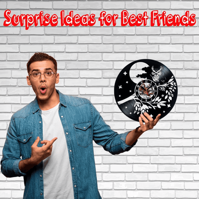 Owl Birds Vinyl Record Wall Clock Gifts For Him Her Kids Decor For Home Bedroom Bathroom Kitchen Art Surprise Ideas Friends