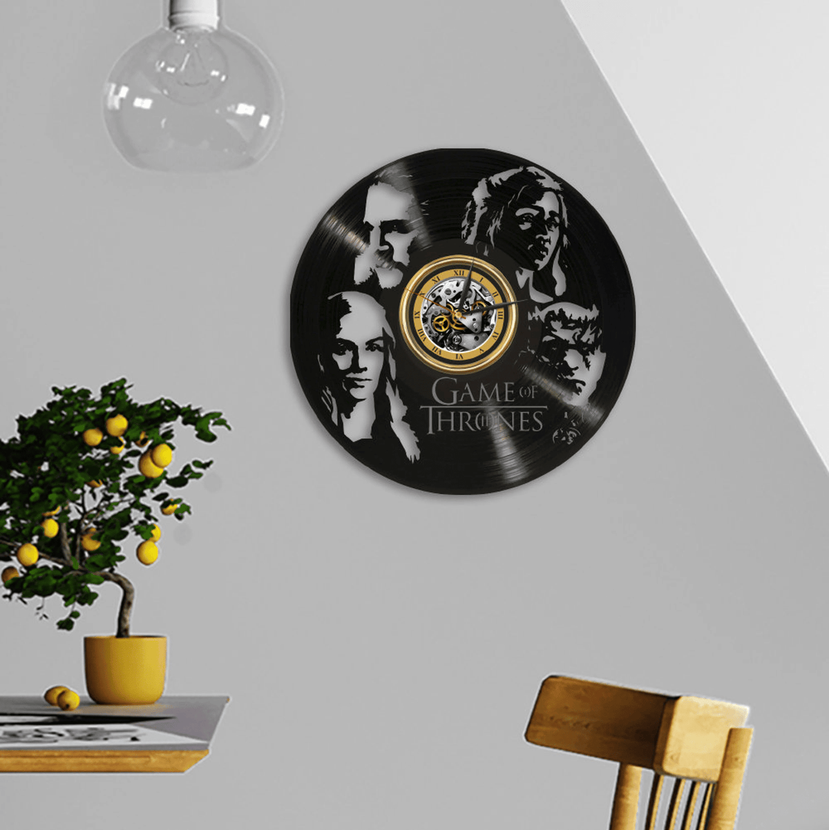 Game Of Throne Characters Vinyl Record Wall Clock Tv Show Artwork Creative House Wall Decor Got Gifts Wedding Gift For Couple