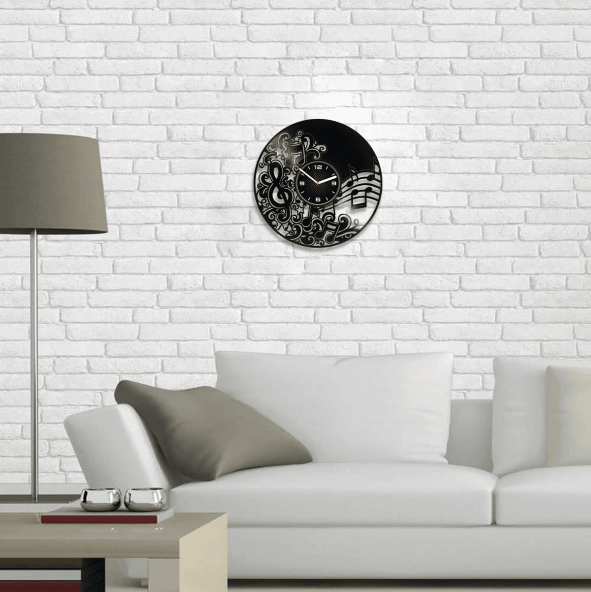 Melody Vinyl Record Lp Clock Music Wall Art Music Notes Gift Unusual Decor For Home Mothers Day Gifts Gift For Teacher