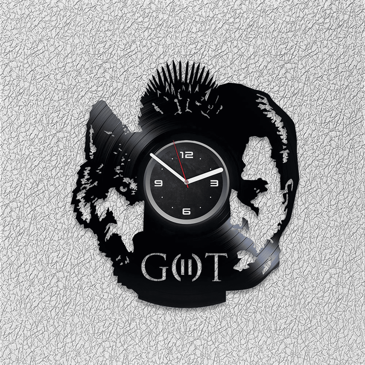 Game Of Throne House Stark Vinyl Record Wall Clock Movie Characters Original Artwork Home Room Decor Birthday Gift For Friend