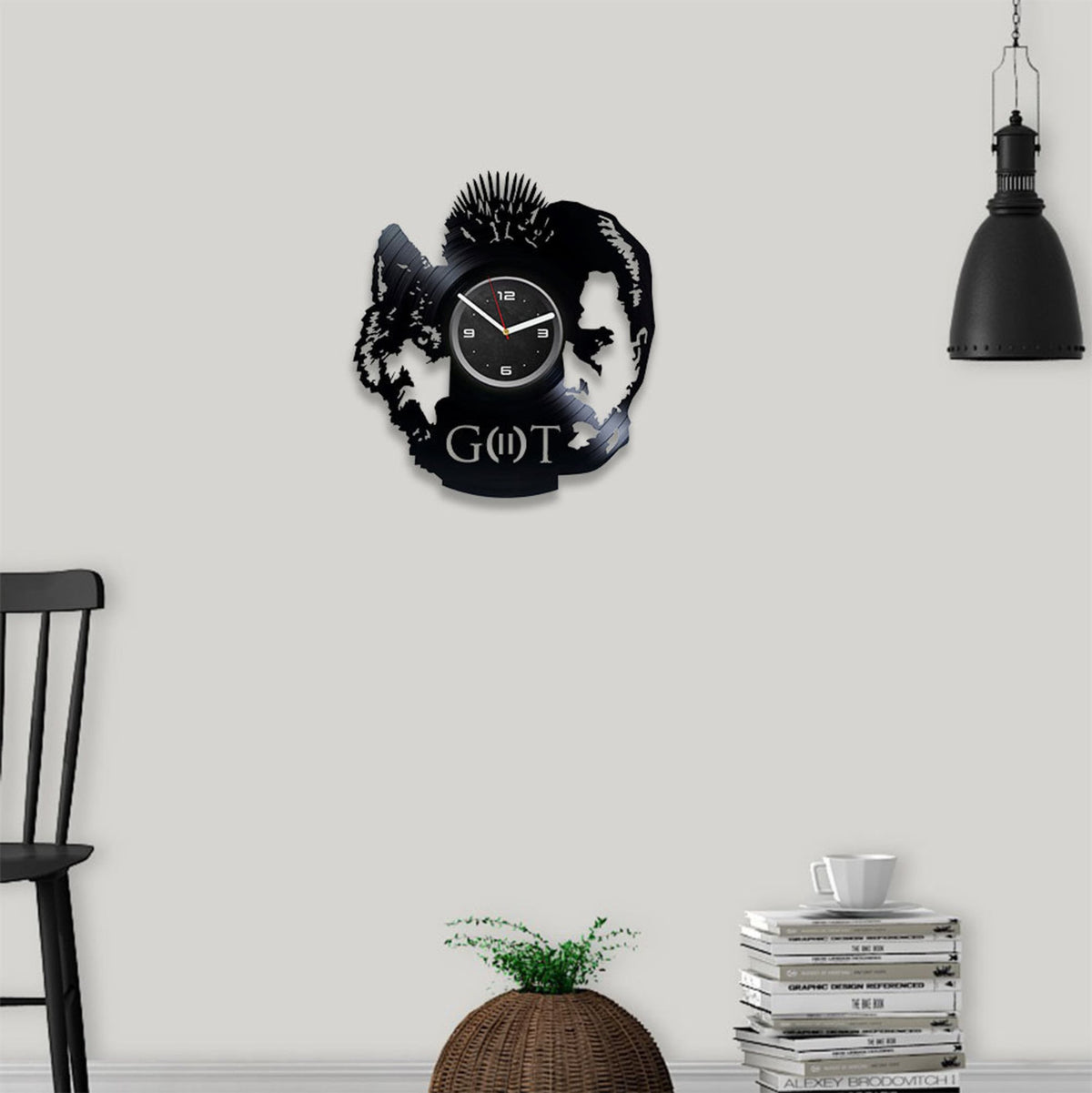 Game Of Throne House Stark Vinyl Record Wall Clock Movie Characters Original Artwork Home Room Decor Birthday Gift For Friend