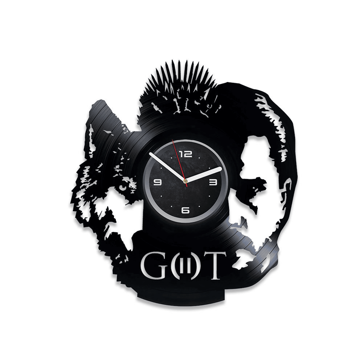 Game Of Throne House Stark Vinyl Record Wall Clock Movie Characters Original Artwork Home Room Decor Birthday Gift For Friend