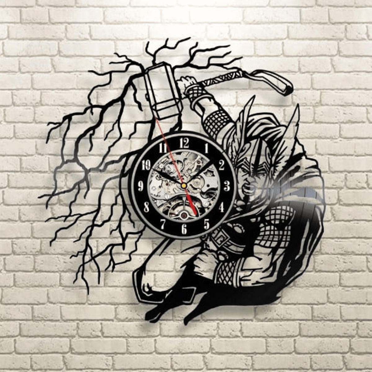 Thor Vinyl Record Clock, Original Wall Decor For Comics Lover, Contemporary Art For Room, Birthday Gifts For Him