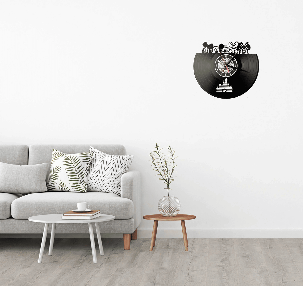 Cartoon Themed Wall Decor, Mouse Vinyl Record Wall Clock, Kids Room Vinyl Record, Geek Cristmas Gift