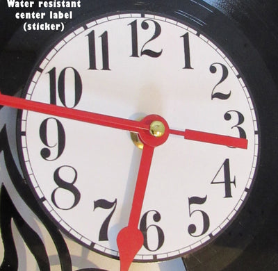 Gone Fishing Vinyl Record Clock