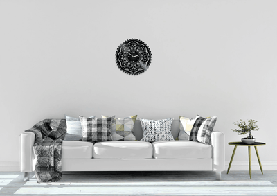 Mandala Vinyl Record Wall Clock Unique Wall Decor For Living Room Birthday Gift For Women Modern Art