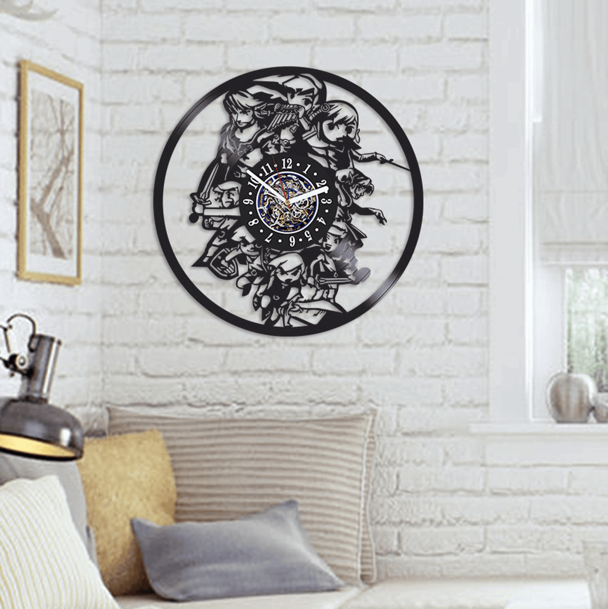 Zelda Characters Vinyl Record Vintage Clock Wall Art For Gamer Kids Room Unique Decor Birthday Gift For Son Or Daughter