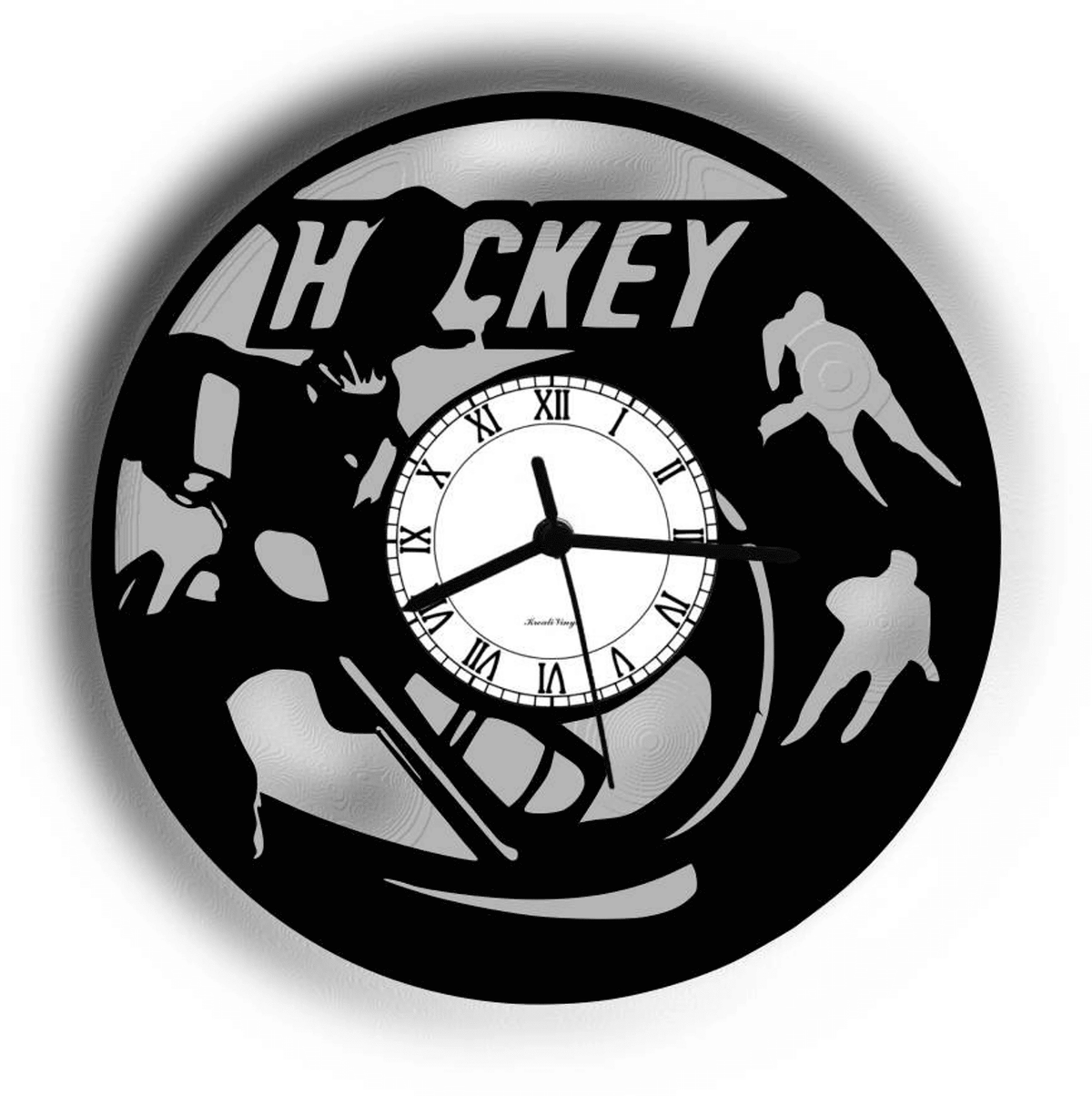 Ice Hockey Record Clock Kreativinyl Gift Idea Wall Clock Vinyl Clock