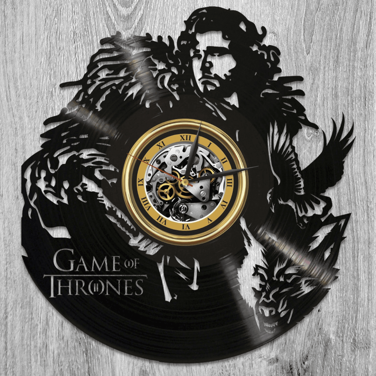 Game Of Throne Vinyl Record Black Wall Clock Cinema Wall Art Home Decor Aesthetic House Of Stark Got Gifts Birthday Gift For Husband