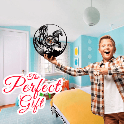 Horse Vinyl Record Wall Clock Gifts For Him Her Kids Decor For Home Bedroom Bathroom Kitchen Art Surprise Ideas For Best Friends