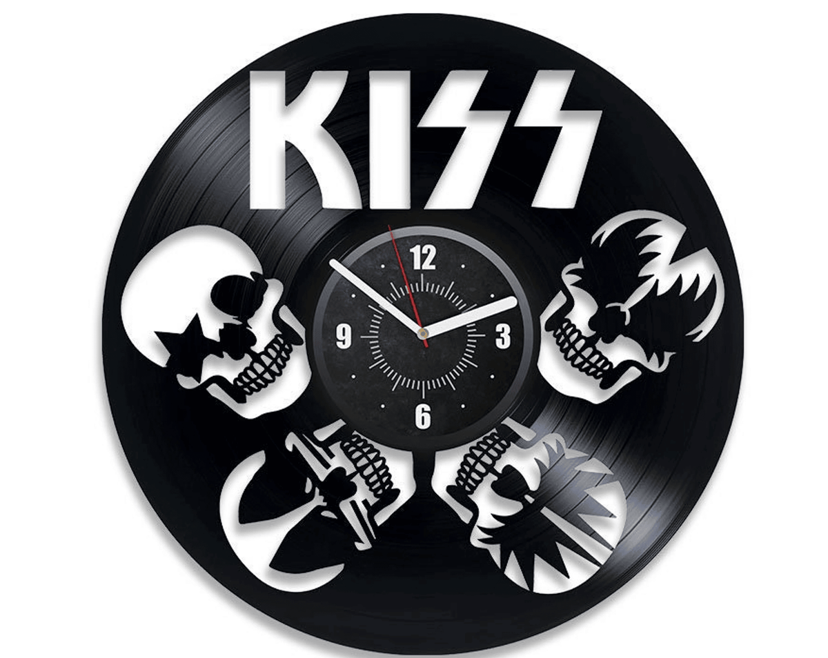 Rock Band Vinyl Record Music Wall Clock Rock Music Wall Art Retro Decor For Home Rock Band Art Holiday Gift For Friend Lets Rock