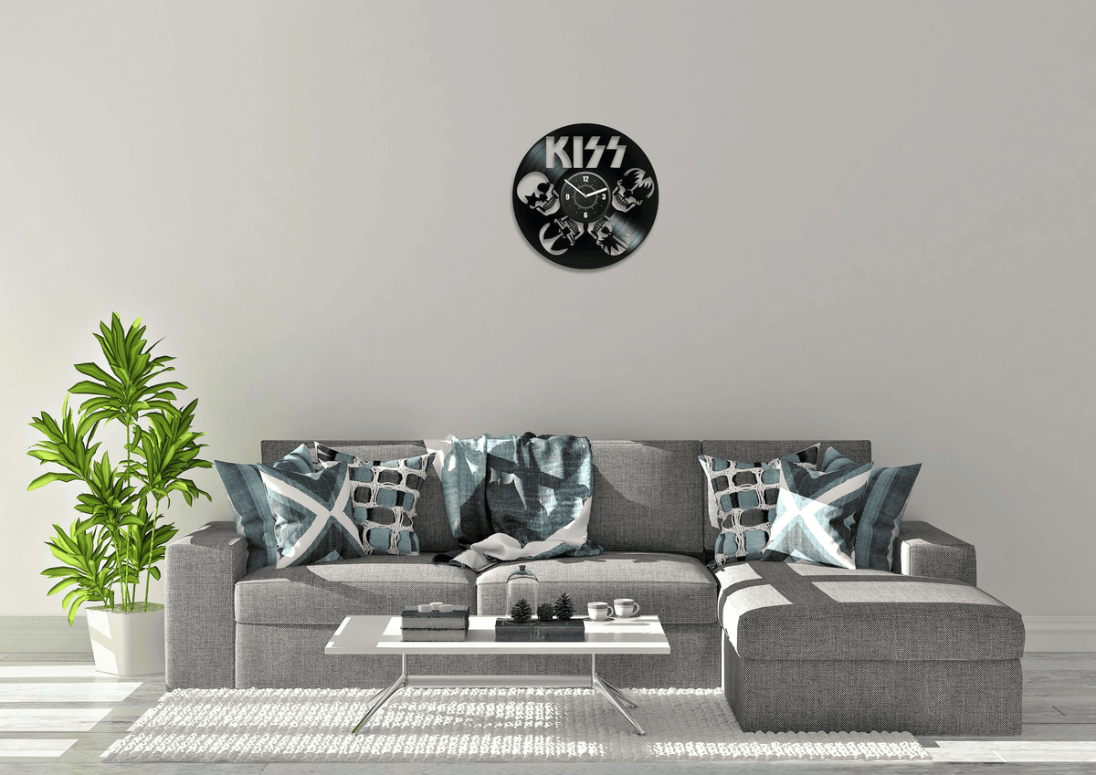 Rock Band Vinyl Record Music Wall Clock Rock Music Wall Art Retro Decor For Home Rock Band Art Holiday Gift For Friend Lets Rock