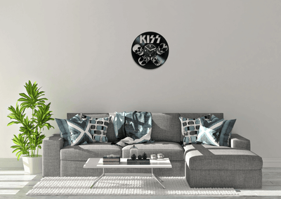 Rock Band Vinyl Record Music Wall Clock Rock Music Wall Art Retro Decor For Home Rock Band Art Holiday Gift For Friend Lets Rock