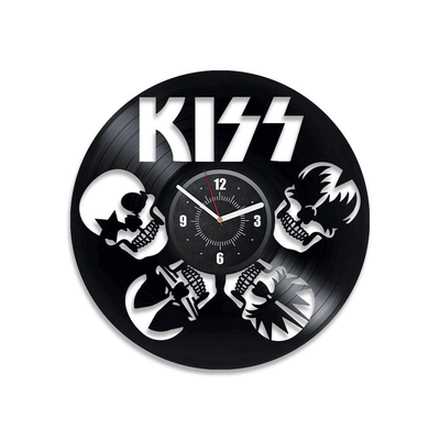 Rock Band Vinyl Record Music Wall Clock Rock Music Wall Art Retro Decor For Home Rock Band Art Holiday Gift For Friend Lets Rock