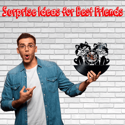 Cat Kitten Vinyl Record Wall Clock Gifts For Him Her Kids Decor For Home Bedroom Bathroom Kitchen Art Surprise Ideas Friends