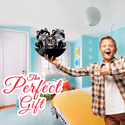Cat Kitten Vinyl Record Wall Clock Gifts For Him Her Kids Decor For Home Bedroom Bathroom Kitchen Art Surprise Ideas Friends