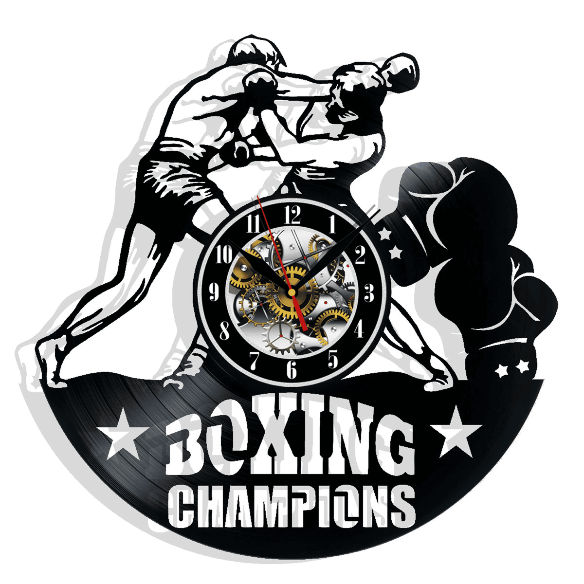 Boxing Boxer Vinyl Record Wall Clock Gifts For Him Her Kids Decor For Home Bedroom Bathroom Kitchen Art Surprise Ideas For Friends