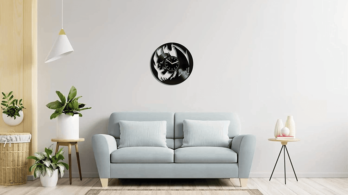Devil Vinyl Record Wall Clock Modern Wall Decor Unusual Decor For Apartment Birthday Gift Ideas Devil Art