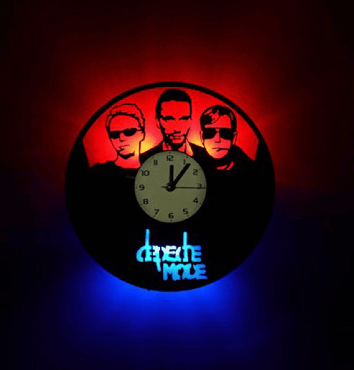 Depeche Mode Vinyl Record Clock With Bright Led Lights Room Decoration Gift For Fan Unique Design Clock Birthday Gift Record Clock