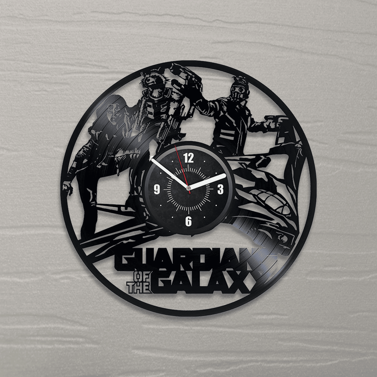 Guardian Of The Galaxy Vinyl Record Silent Wall Clock Famous Comics Universe Unique Decor For Kids Room Famous Comics Superhero Wedding Gift For Groom