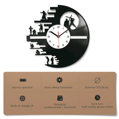 The Fast And The Furious Vinyl Record Clock With Bright Led Lights Room Decoration Unique Design Clock Birthday Gift Film Vinyl Record Clock