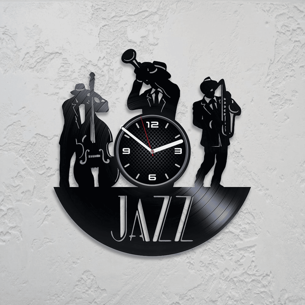 Jazz Musicians Vinyl Record Wall Clock Vintage Home Art Decor Unique Valentine's Day Gift For Wife