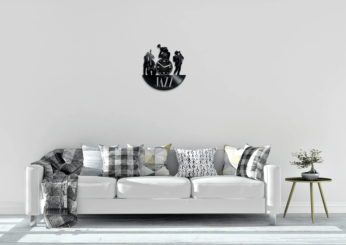 Jazz Musicians Vinyl Record Wall Clock Vintage Home Art Decor Unique Valentine's Day Gift For Wife