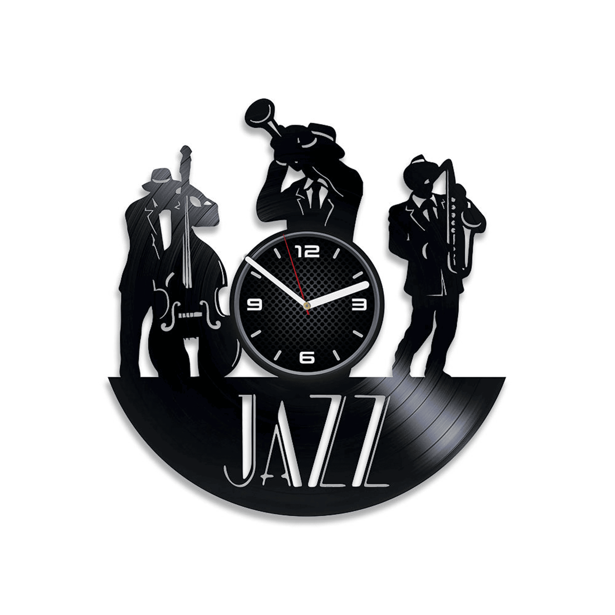 Jazz Musicians Vinyl Record Wall Clock Vintage Home Art Decor Unique Valentine's Day Gift For Wife