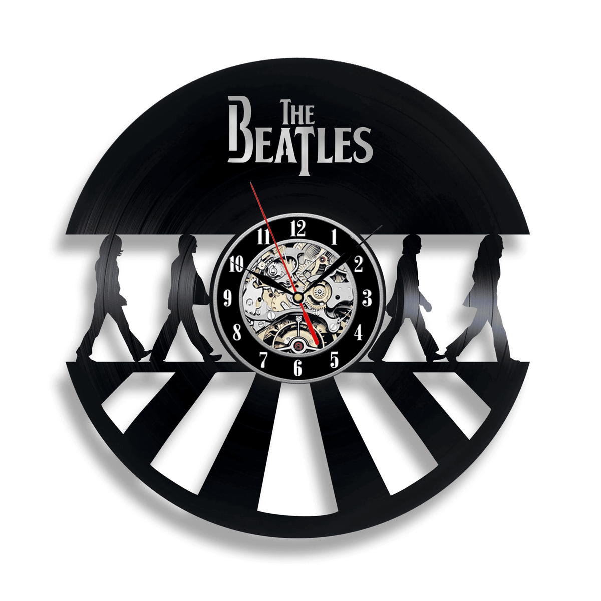 Music Band Abbey Road Vinyl Record Clock Unique Art For Bedroom Music Lover Wall Decor Wedding Gift For Couple