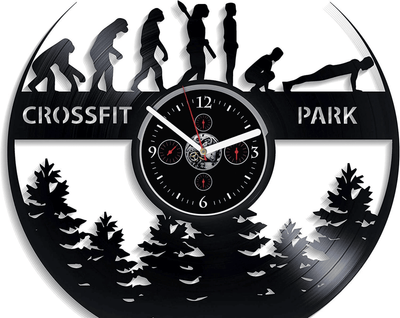 Crossfit Vinyl Record Wall Clock Gym Decor Unique Decor For Bedroom Birthday Gift For Him Personalized Gifts For Men Fitness Room