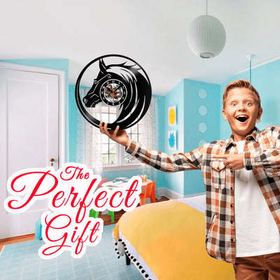 Horse Vinyl Record Wall Clock Gifts For Him Her Kids Decor For Home Bedroom Bathroom Kitchen Art Surprise Ideas For Best Friends