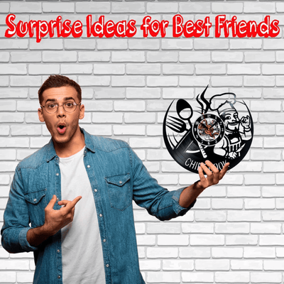 Chief Cook Vinyl Record Wall Clock Gifts For Him Her Kids Decor For Home Bedroom Bathroom Kitchen Art Surprise Ideas Friends