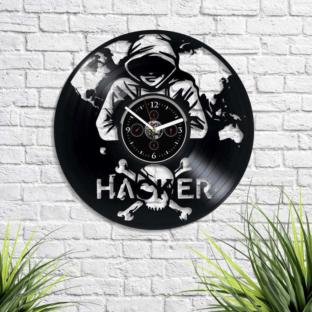 Hacker Vinyl Record Clock Programming Gift Creative Decor For Office New Home Gifts For Friend Hacker Decor Gift For Programmer