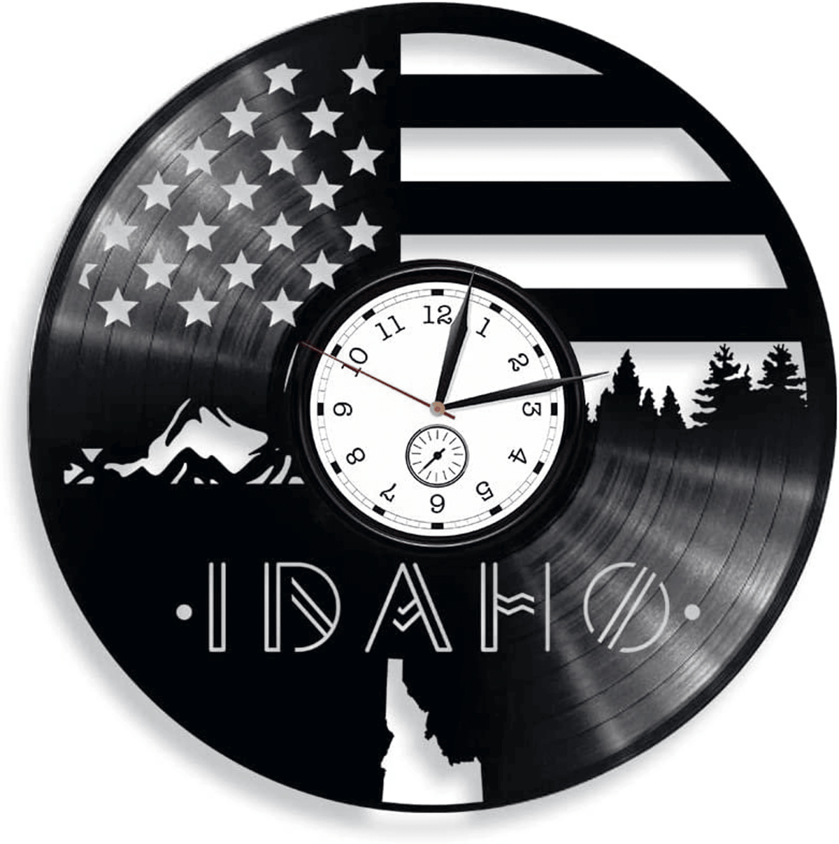 Idaho Vinyl Record Wall Clock Usa States Unusual Home Decor And Gifts Anniversary Gifts For Parents